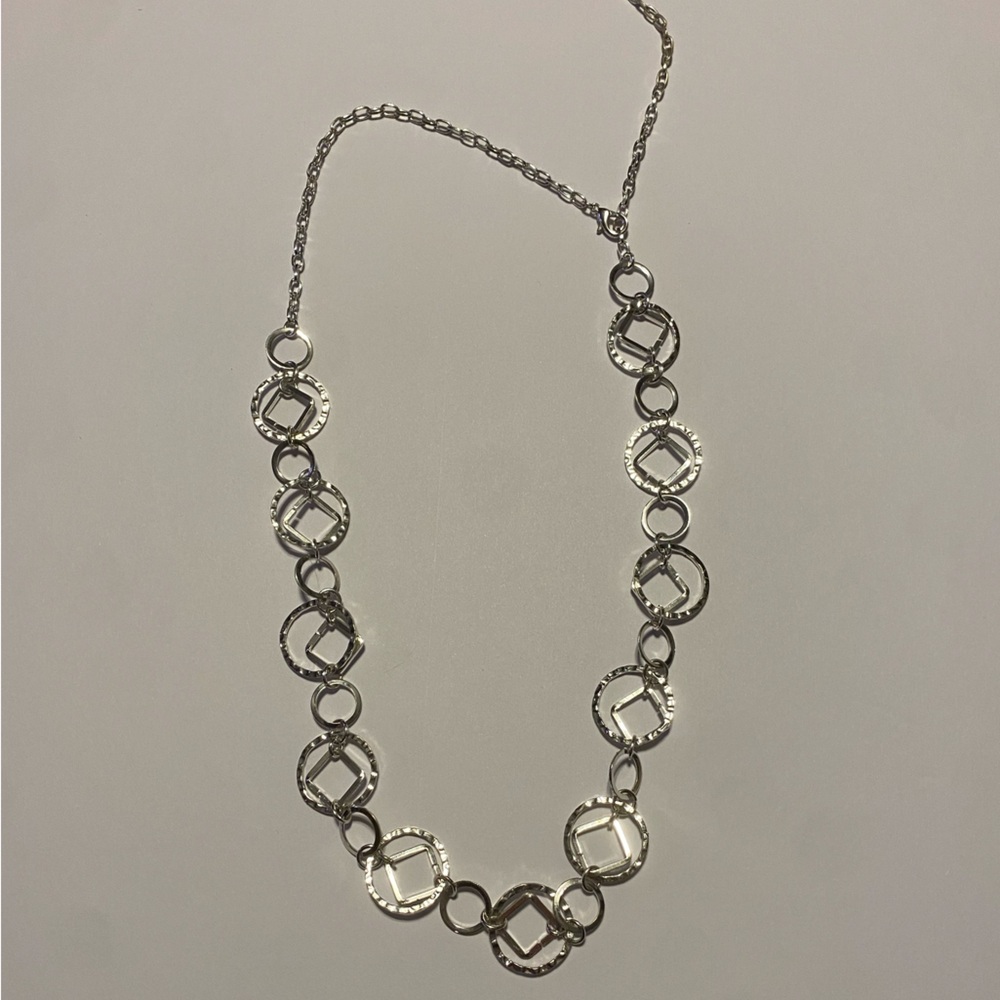 Y2k Silver Shape Necklace